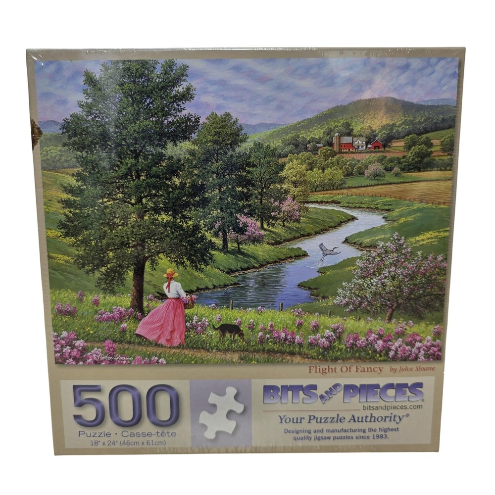 Bits And Pieces Flight Of Fancy 500 Piece Puzzle John Sloane Scene Multi Color